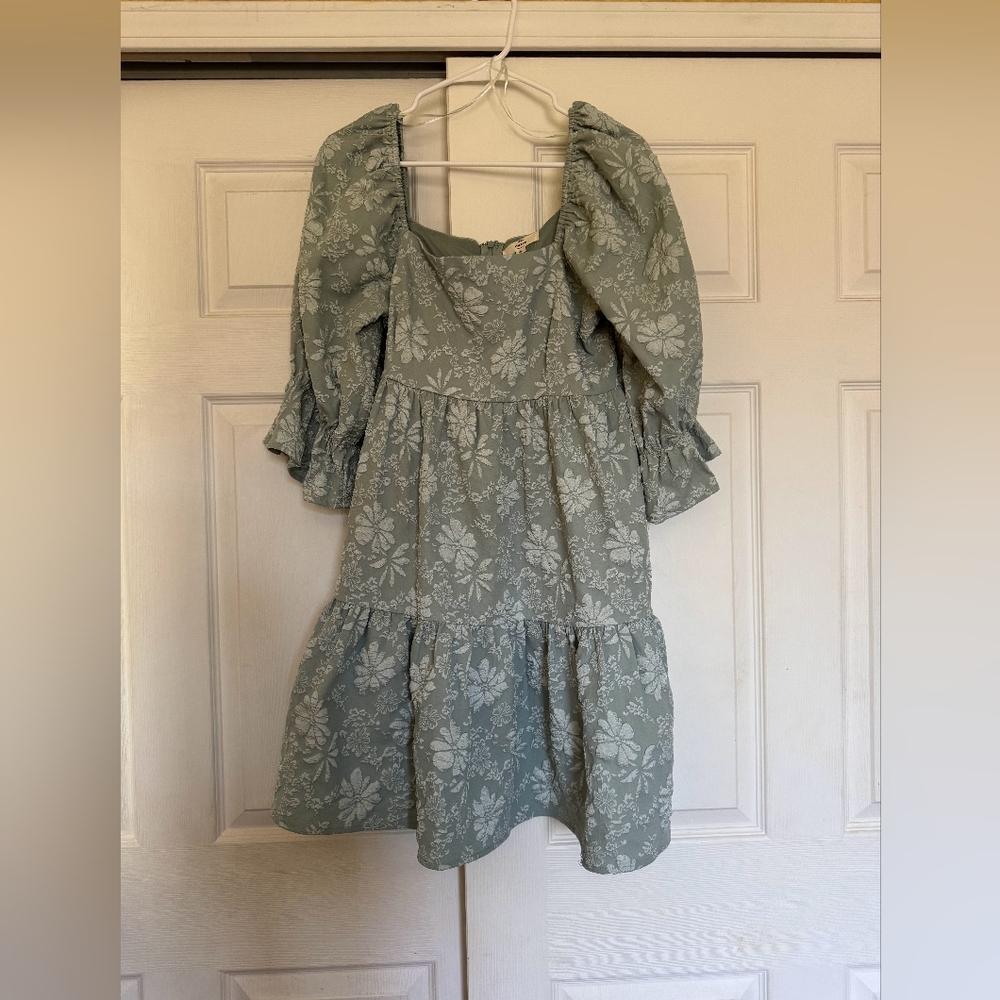 Entro Green Floral Mini Dress